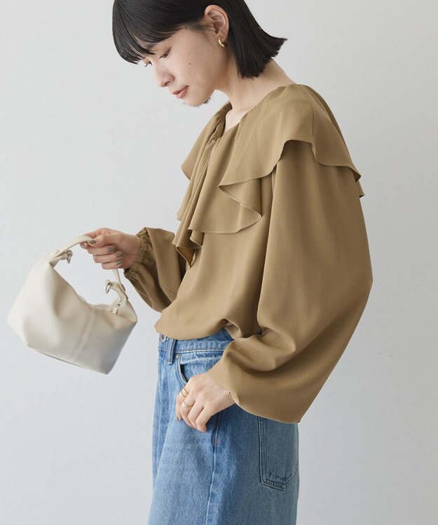 AMERICAN HOLIC フリルカラーブラウス Olive