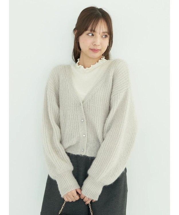 earth music&ecology ねこ毛ライク２ｗａｙボレロ Light Gray