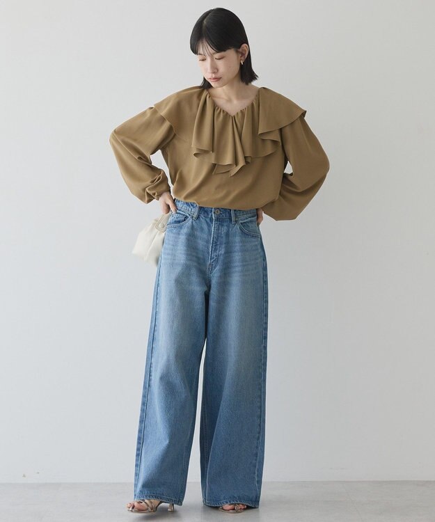 AMERICAN HOLIC フリルカラーブラウス Olive