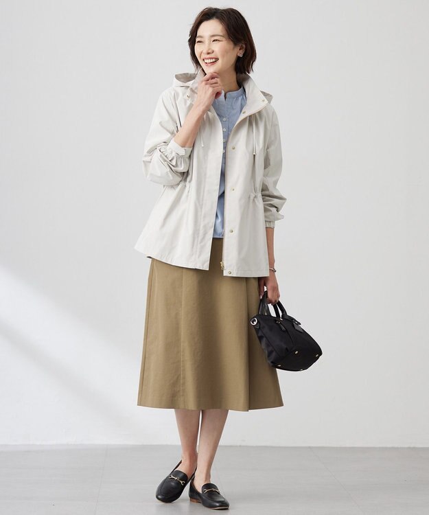 J.PRESS LADIES 【撥水・洗える】Artirosa テントライン ショート丈 コート ベージュ系