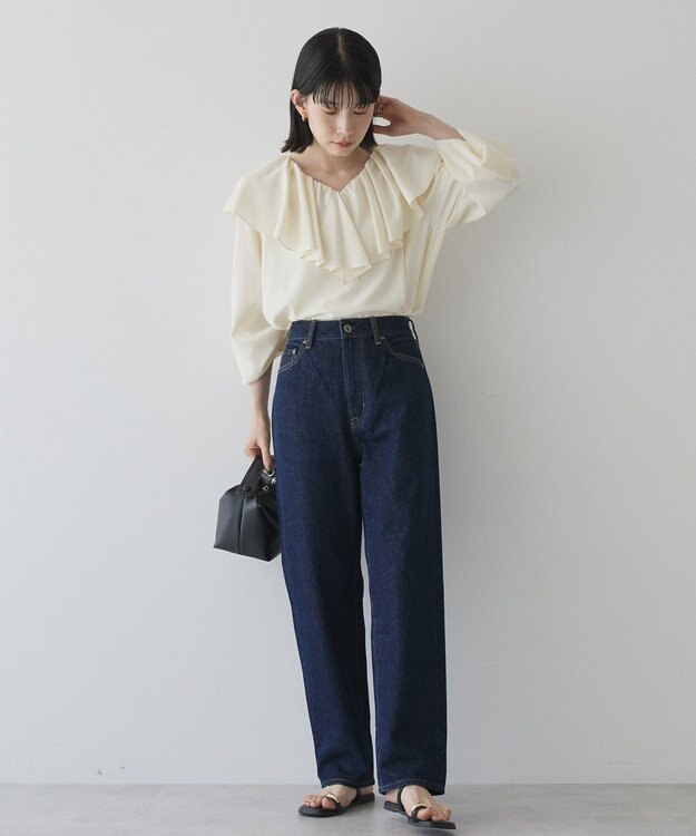 AMERICAN HOLIC フリルカラーブラウス Ivory