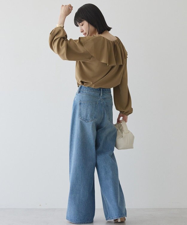 AMERICAN HOLIC フリルカラーブラウス Olive