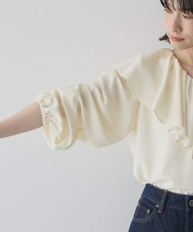 AMERICAN HOLIC フリルカラーブラウス Ivory