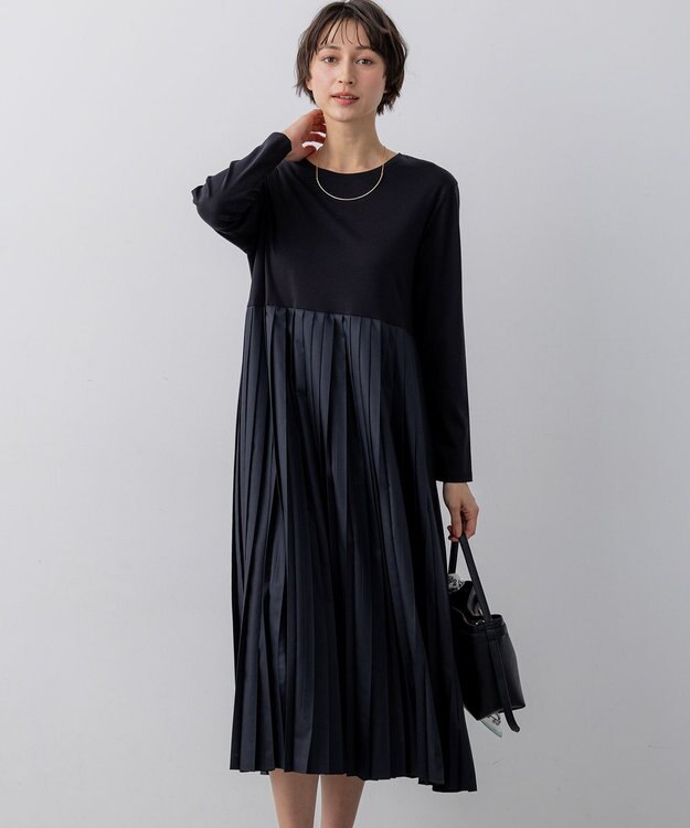 ニットセットアップ プリーツコンビ ワンピース / 23区 | ファッション