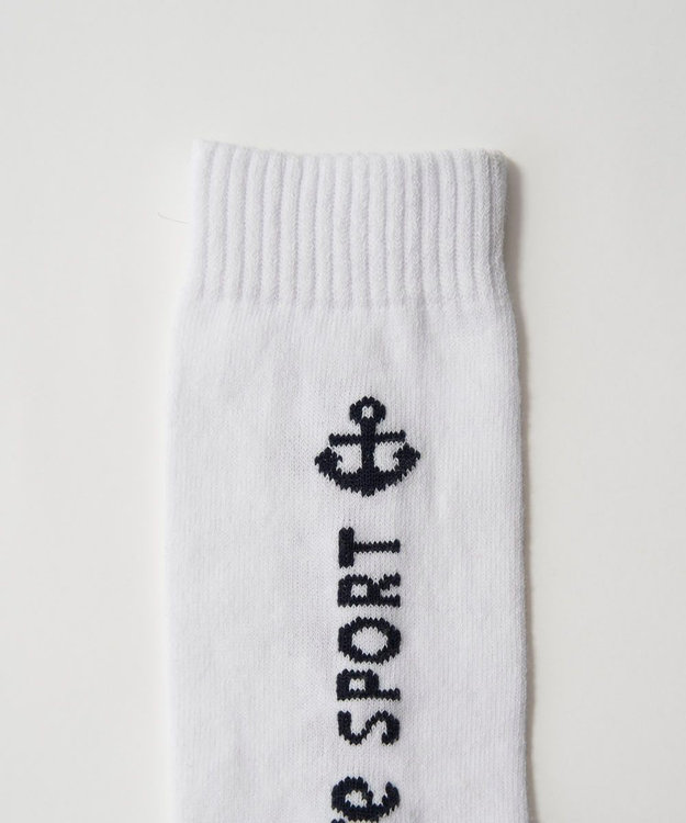 FILA GOLF／marie claire 【marie claire SPORT】ブランドロゴ入りニーハイソックス ホワイト