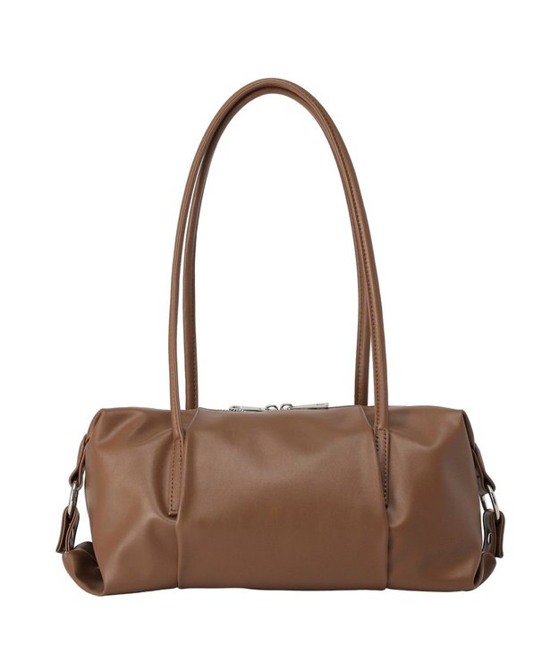 Green Parks スクエアボストンバッグ Brown