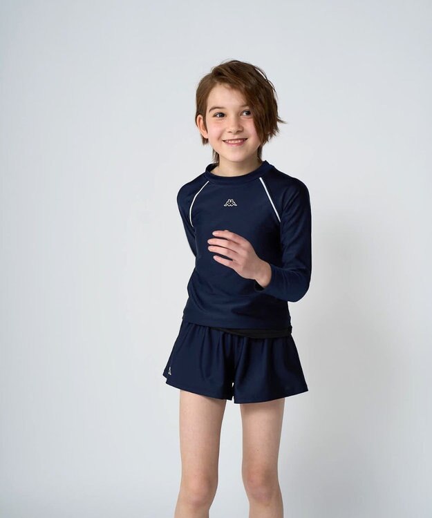 OP／FILA 【Kappa】フレアショートパンツ スクール水着 ネイビー