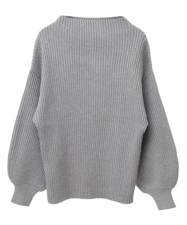 Green Parks ・ｓｗｉｎｇ　ｂｙ　ボトルネックカラーニット Gray Mixture