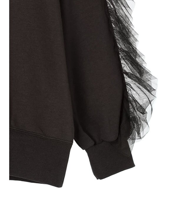 Green Parks ・ＳＵＧＡＲ　ＳＰＯＯＮ　チュールフリルプルオーバー Charcoal Gray