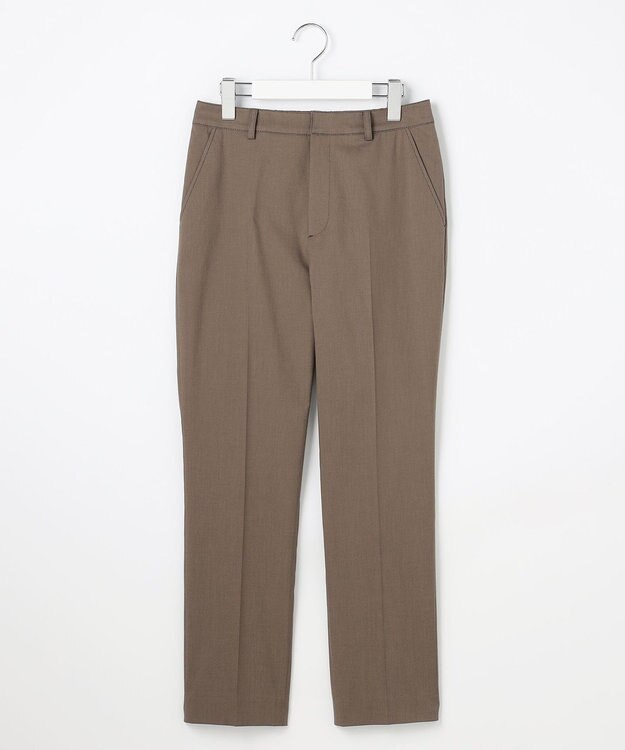 J.PRESS LADIES 【セットアップ対応・洗える・撥水】コットンFITTY テーパード パンツ ダークブラウン系