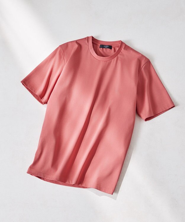 JOSEPH HOMME 新素材【新色追加】ハイゲージベアスムース　クルーネックＴシャツ オールドローズ系