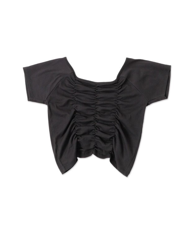 WEGO 2WAYシャーリングオフショルT ブラック