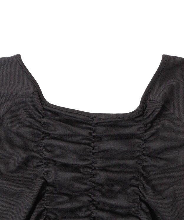 WEGO 2WAYシャーリングオフショルT ブラック