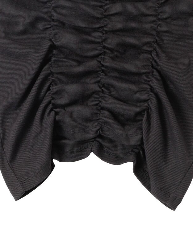 WEGO 2WAYシャーリングオフショルT ブラック