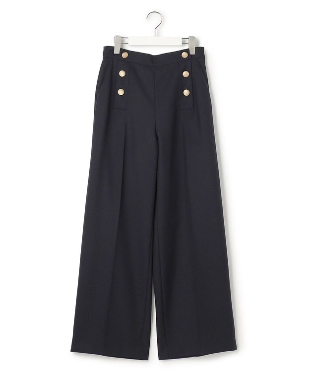 23区 S 【先行予約】TWギャバジン ワイドパンツ ネイビー系