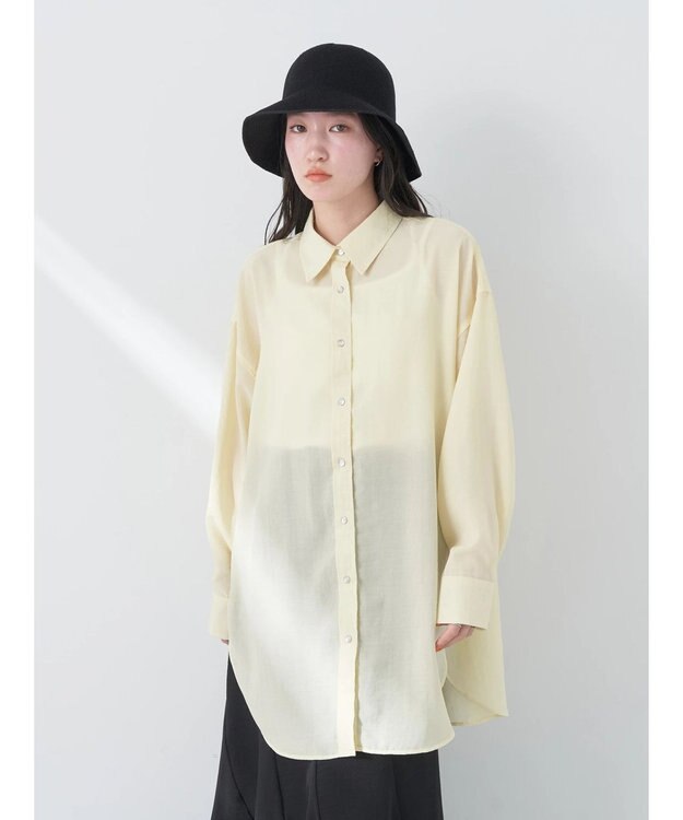 earth music&ecology ウ゛ィンテージボタンシャツ Yellow