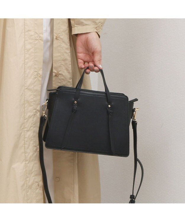 UNBILLION カシュカシュ cachecache / 結びハンドルバンドバッグ ブラック