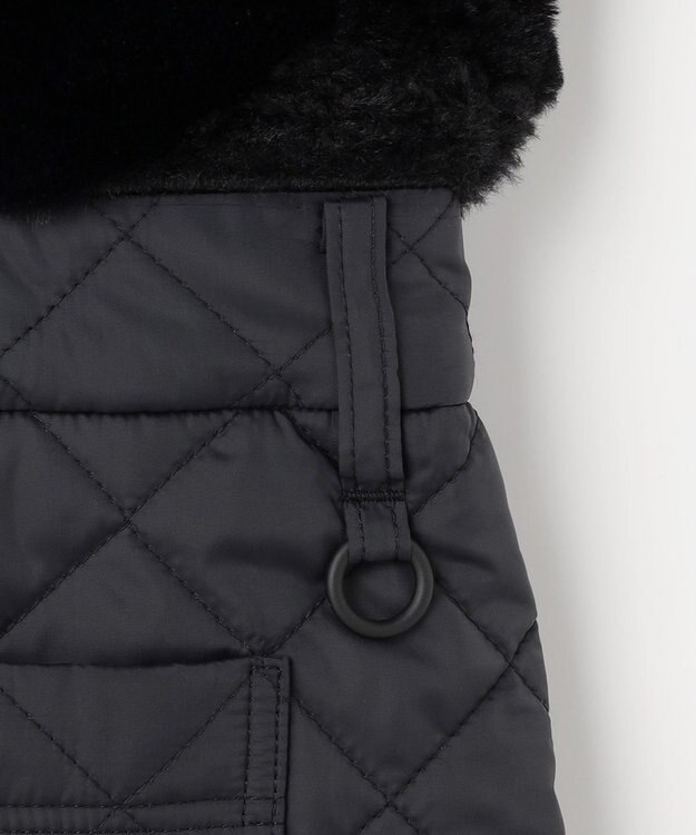 23区GOLF 【WOMEN】ファー＆キルトコンビワンピース ブラック系