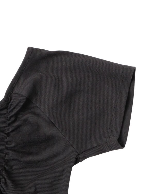 WEGO 2WAYシャーリングオフショルT ブラック