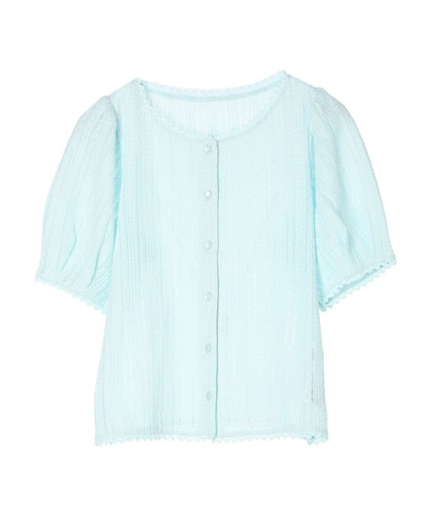 earth music&ecology コンパクトレースカーディガン White