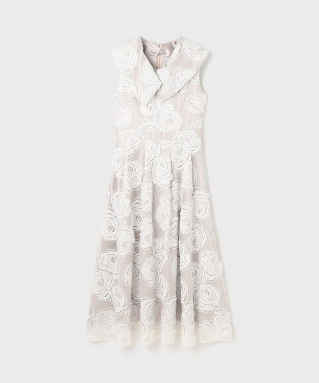 GRACE CONTINENTAL ローズ刺繍ワンピース ホワイト