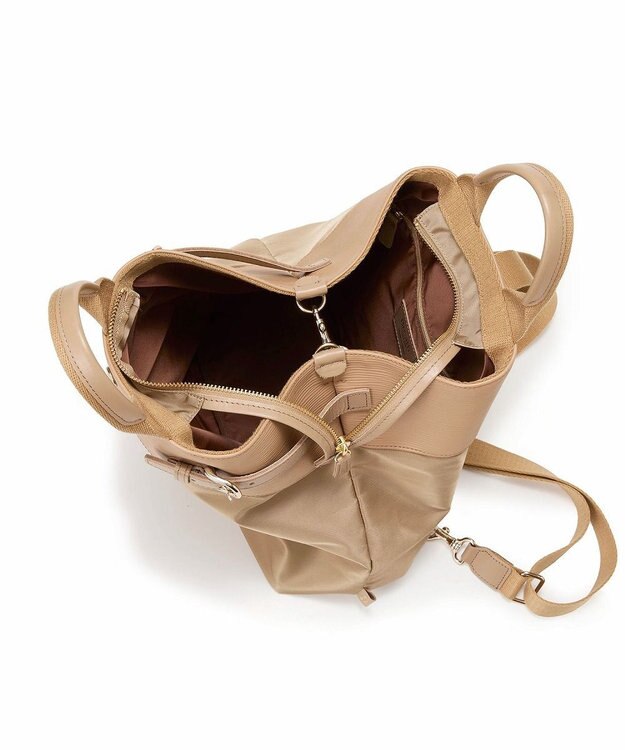 TOPKAPI 【Breath TOPKAPI】RIPPLE リプル ナイロン コンビ ベルト デザイン 3way リュック / バッグパック ベージュ