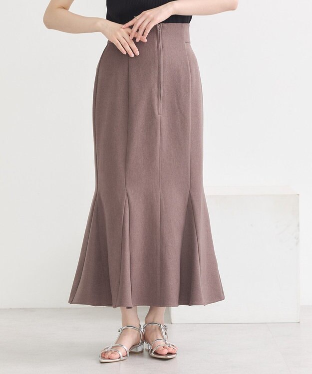earth music&ecology フロントジップマーメイドスカート Mocha