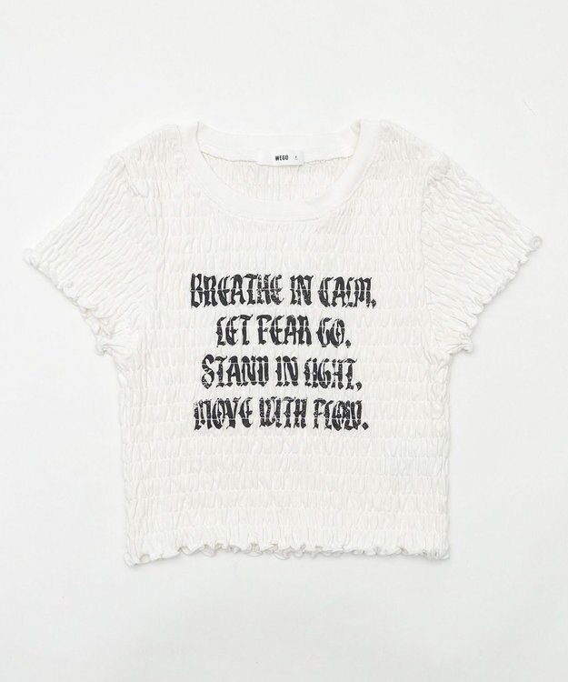 WEGO ロゴシャーリングちびT ホワイト