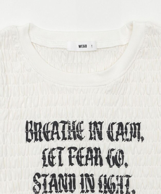 WEGO ロゴシャーリングちびT ホワイト