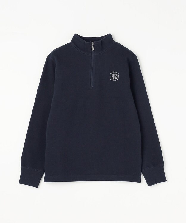 J.PRESS KIDS 【140-170cm】FRONT JIP ハーフジップトレーナー ネイビー系