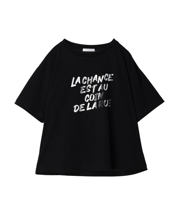 Green Parks 箔プリント半袖ボックスロゴＴ Black