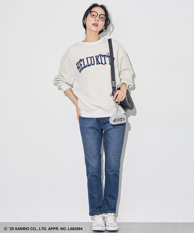 ANY 【ハローキティ×ANY】ロゴスウェット ライトグレー