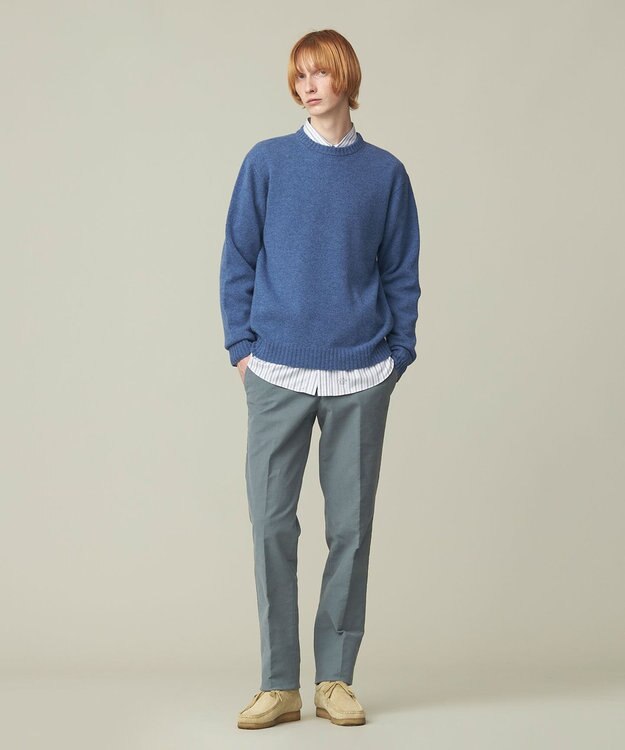 J.PRESS MEN 【WEB限定】クルーネックニット ダルブルー系