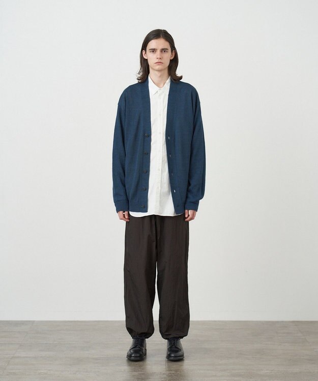 ATON HEMP KNIT | オーバーサイズカーディガン - UNISEX NAVY