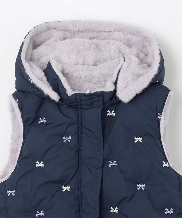 ANY KIDS 中綿リバーシブルベスト ネイビー