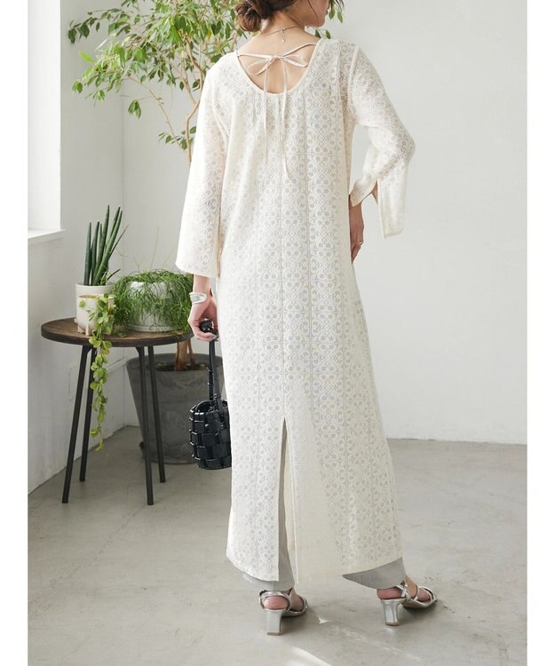 Green Parks AnriettMusee レースロングワンピース Beige