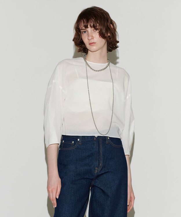 NAVE 【Nave 　洗える】マルチウェイシアーブラウス ホワイト系