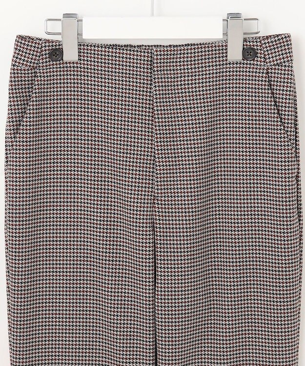 J.PRESS LADIES S 【洗える】30/2 TR ドビー ガンクラブ テーパード パンツ ライトグレー系3