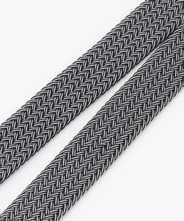 JOSEPH ABBOUD 【イタリア素材・ストレッチ・日本製】ミックスメッシュ ベルト ブラック系