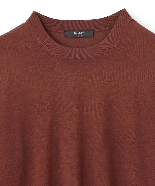 JOSEPH HOMME ウォッシャブルメリノ　クルーネックニット ワイン系