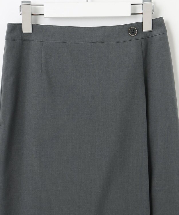 J.PRESS LADIES 【セットアップ対応・洗える】DRYウーステッド スカート グレー系