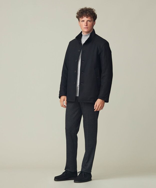 J.PRESS MEN ショートカーコート スタンドカラーブルゾン ネイビー系