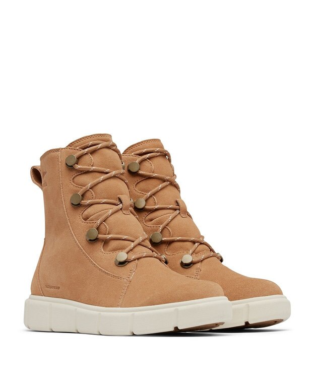 SOREL ソレルエクスプローラー3 ジョアンウォータープルーフ Tawny Buff, Chalk