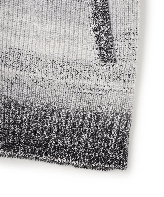 JOSEPH HOMME グラデーションメランジ　ニットカーディガン　 ライトグレー系