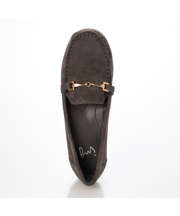 ing <ing>【3E】【サスティナブル】ビット付きモカシューズ ダークグレースエード