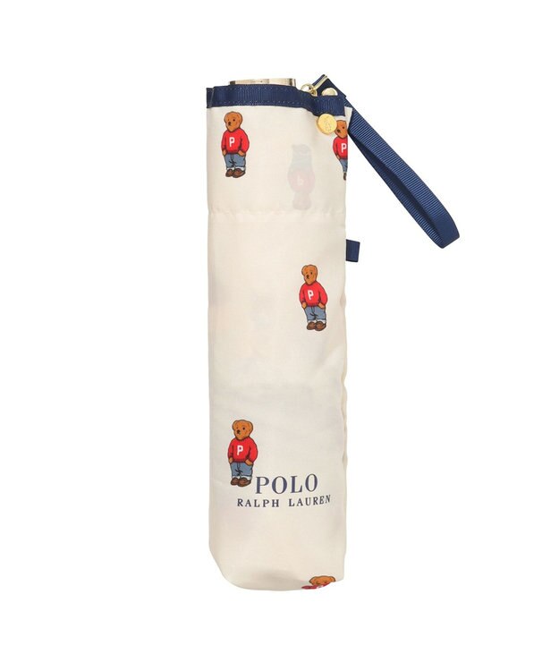 MOONBAT POLO RALPH LAUREN 折りたたみ傘 FLAG BEAR ツイル オフホワイト