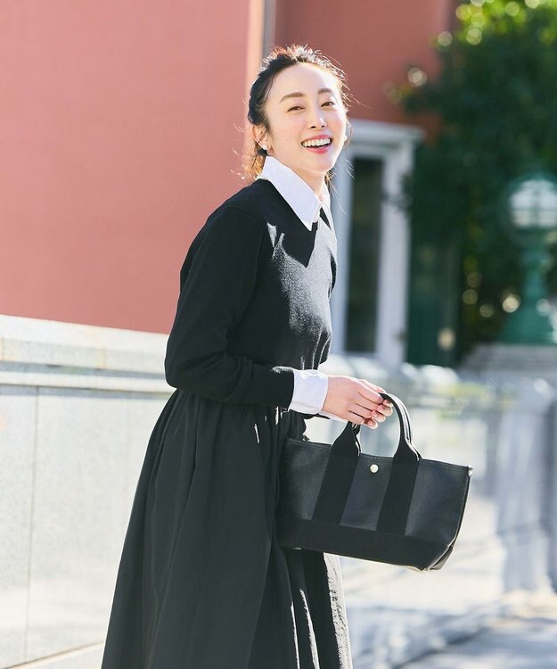 TOPKAPI 【Breath TOPKAPI】SCOTCH GRAIN スコッチグレイン ネオレザー ミニ トートバッグ ブラック