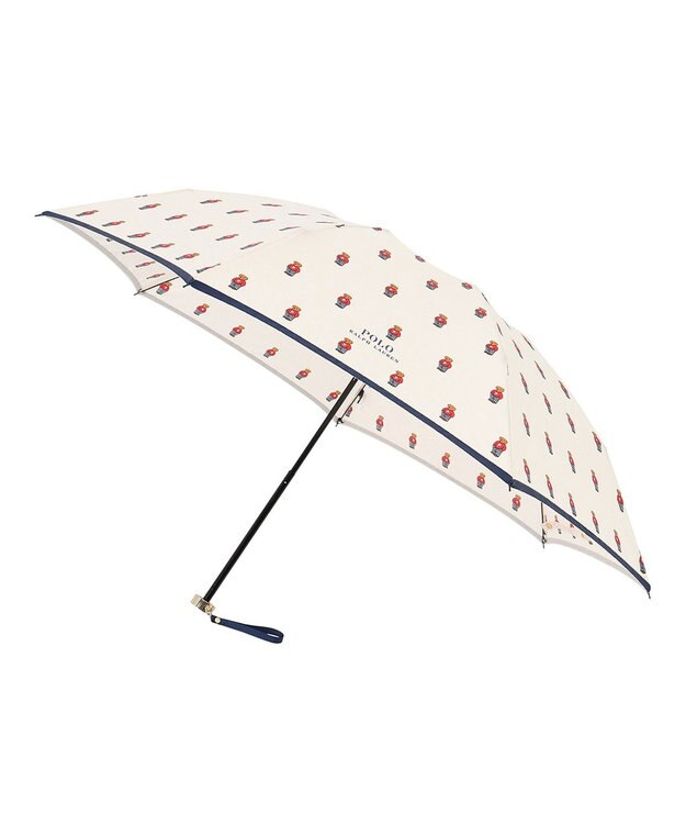 MOONBAT POLO RALPH LAUREN 折りたたみ傘 FLAG BEAR ツイル オフホワイト