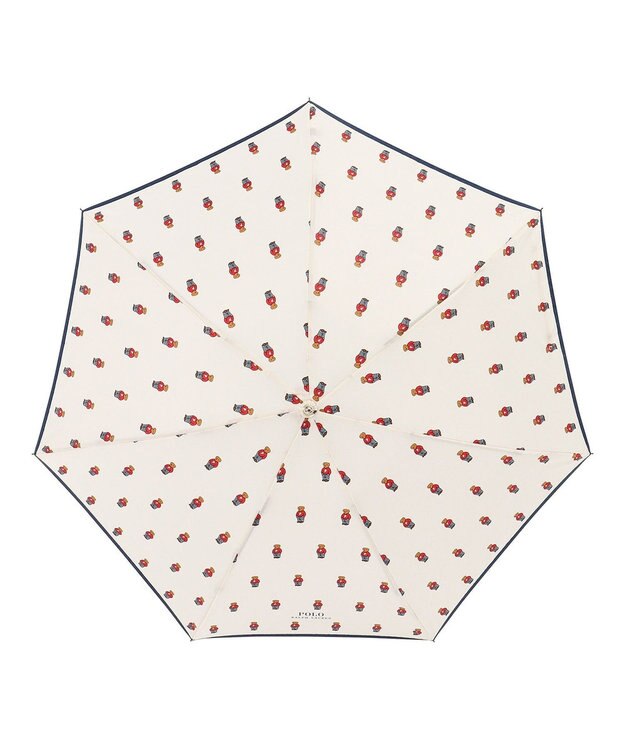 MOONBAT POLO RALPH LAUREN 折りたたみ傘 FLAG BEAR ツイル オフホワイト