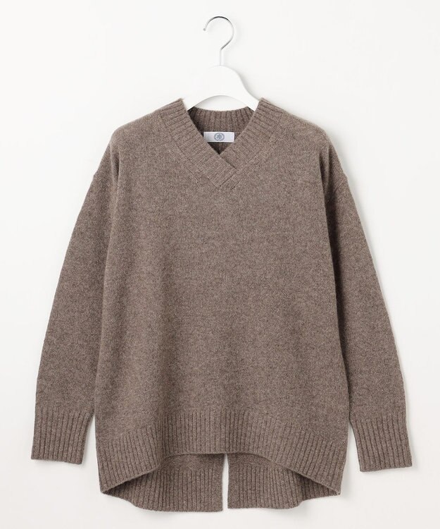 J.PRESS LADIES YAK BLEND Vネック ニット モカ系